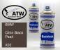 Preview: BMW, Citrin Black Pearl, X02: 400ml Sprühdose + 400ml Klarlack - Set, von ATW Autoteile West.